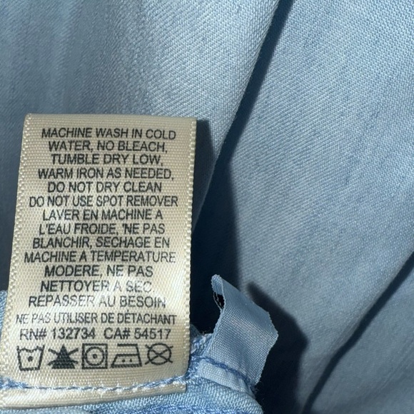 Bella Dahl Ruffle Sleeve Mini Dress Tencel Lycocell small Perennial Blue $165 - Picture 12 of 16